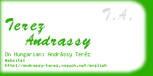 terez andrassy business card