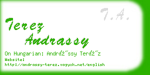 terez andrassy business card